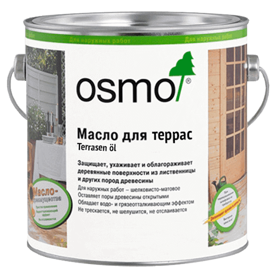 Масло для террас цветное